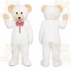 White Teddy Bear Mascot Costume