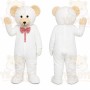 White Teddy Bear Mascot Costume