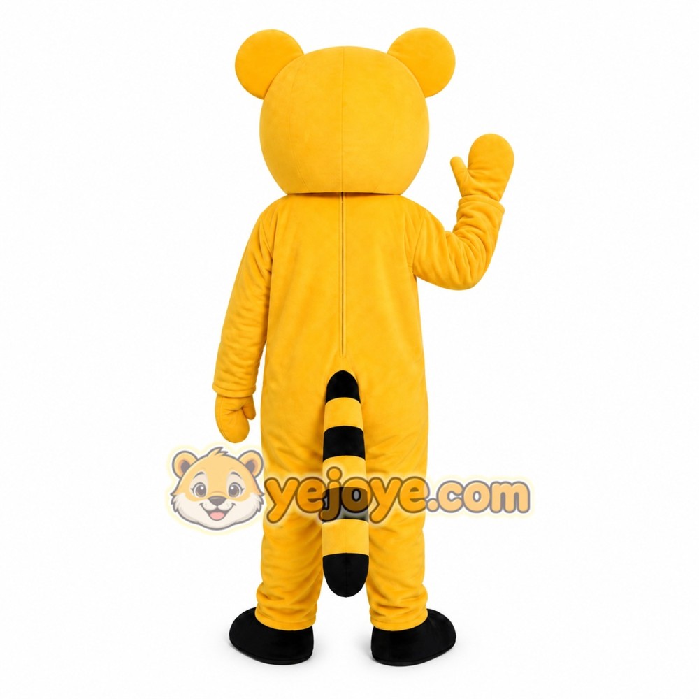 Yellow Raccoon Mascot Costume