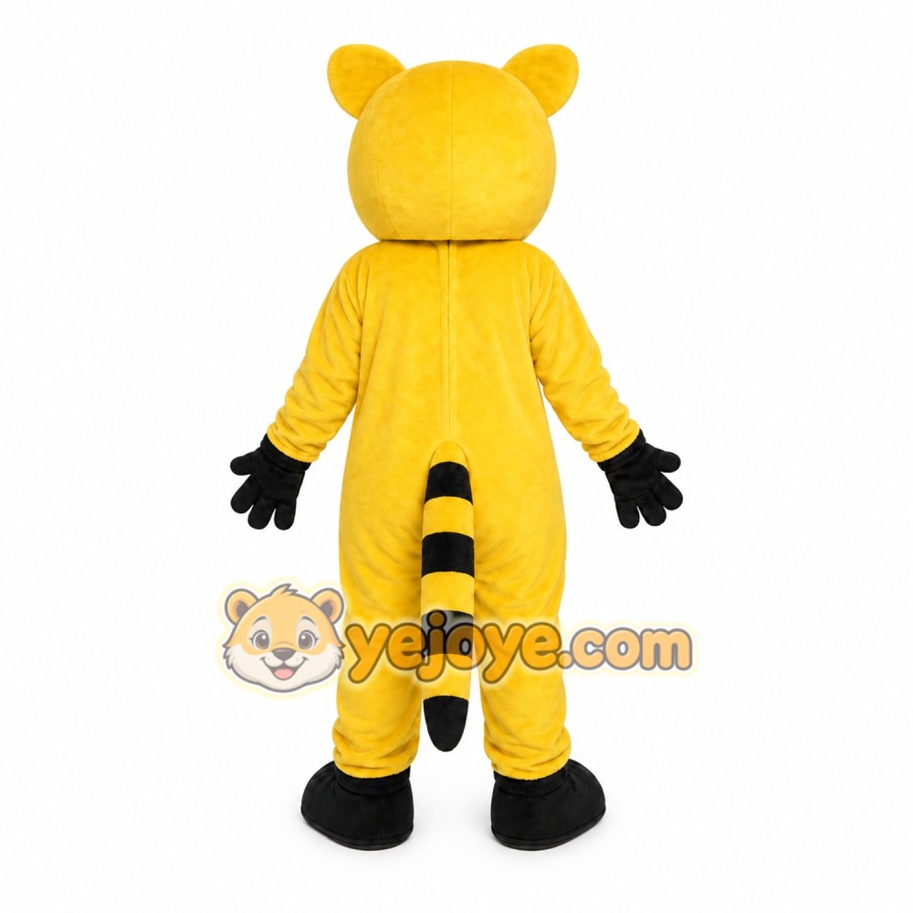 Yellow Raccoon Mascot Costume