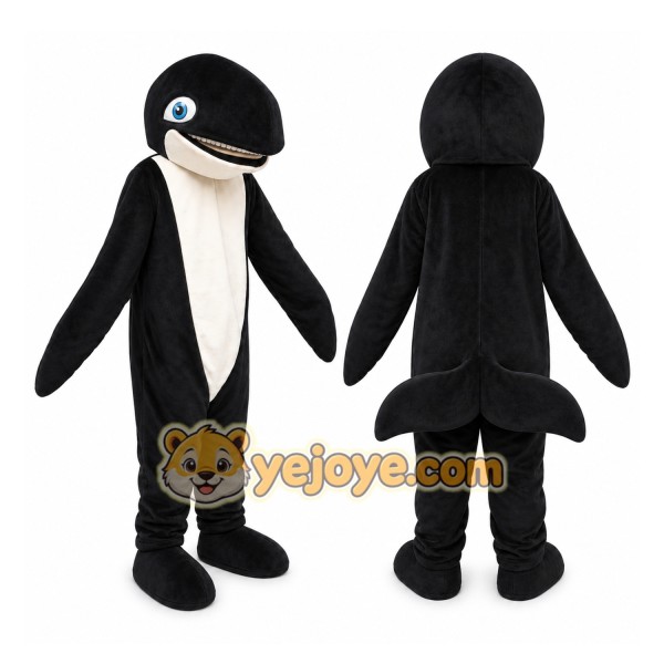 Black Dolphin Mascot Costume