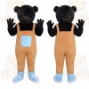 Brown Bear Overalls Mascot Costume