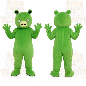 Green Pig Mascot Costume