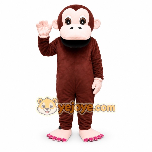 Brown Monkey Mascot Costume Brown Monkey Mascot Costume