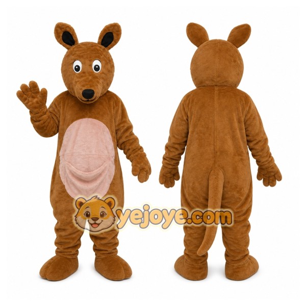 Brown Kangaroo Mascot Costume