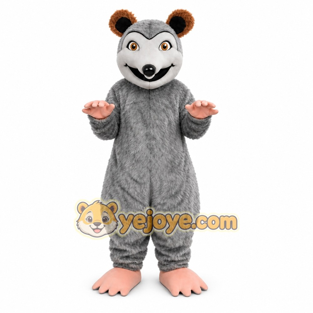 Gray Possum Mascot Costume Adult Plush Animal Character Suit Gray Possum Mascot Costume Adult Plush Animal Character Suit