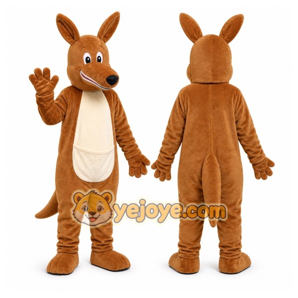 Brown Kangaroo Mascot Costume
