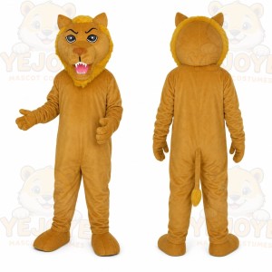 Tan Lion Mascot Costume
