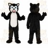 Black Husky Mascot Costume