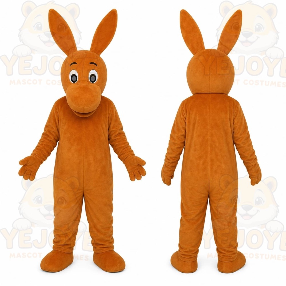 Brown Kangaroo Mascot Costume
