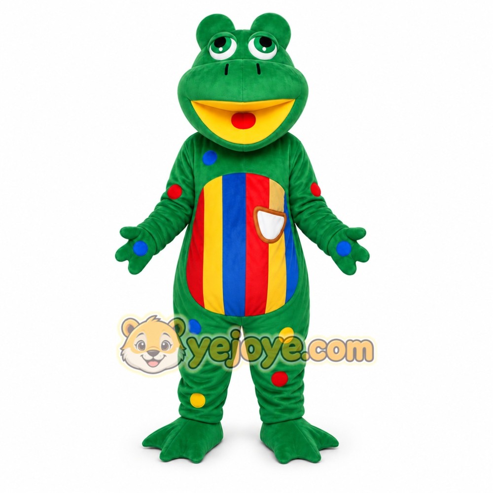 Green Frog Mascot Costume Green Frog Mascot Costume