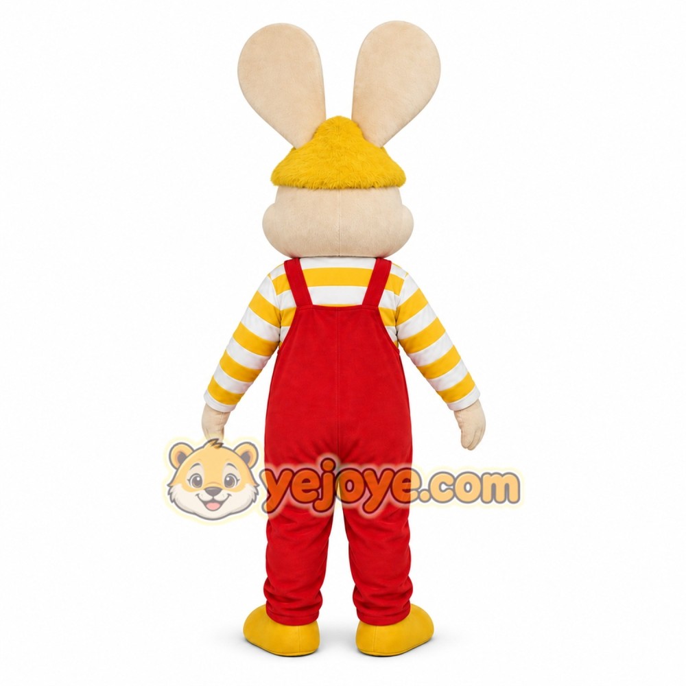 Rabbit Overalls Mascot Costume Rabbit Overalls Mascot Costume