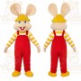 Rabbit Overalls Mascot Costume