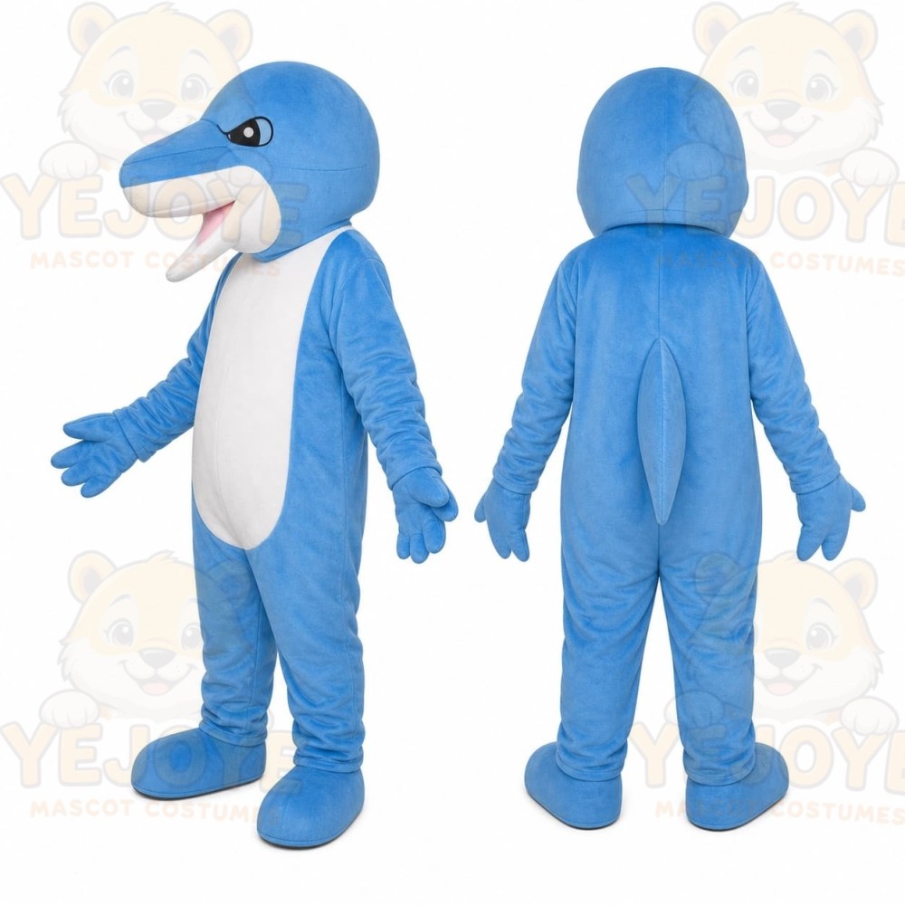 Blue Dolphin Mascot Costume