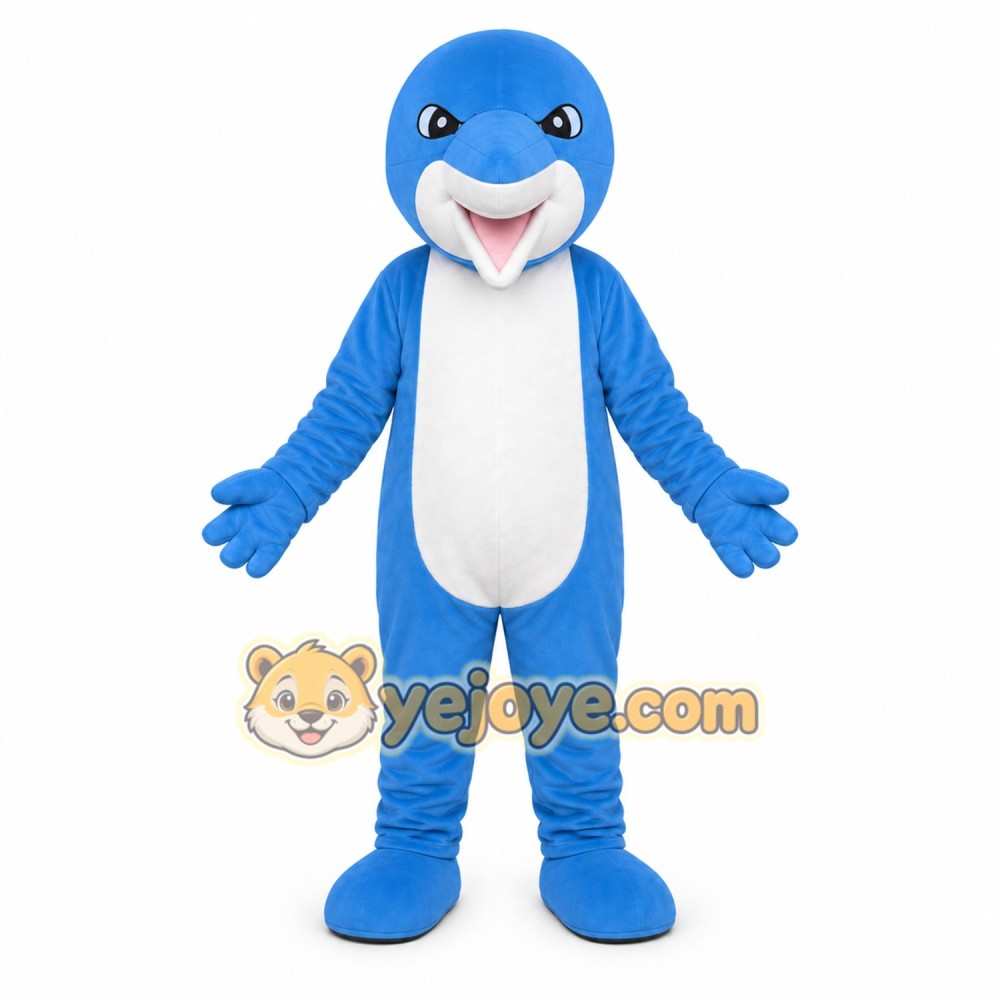 Blue Dolphin Mascot Costume Blue Dolphin Mascot Costume