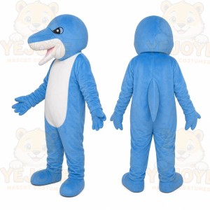 Blue Dolphin Mascot Costume