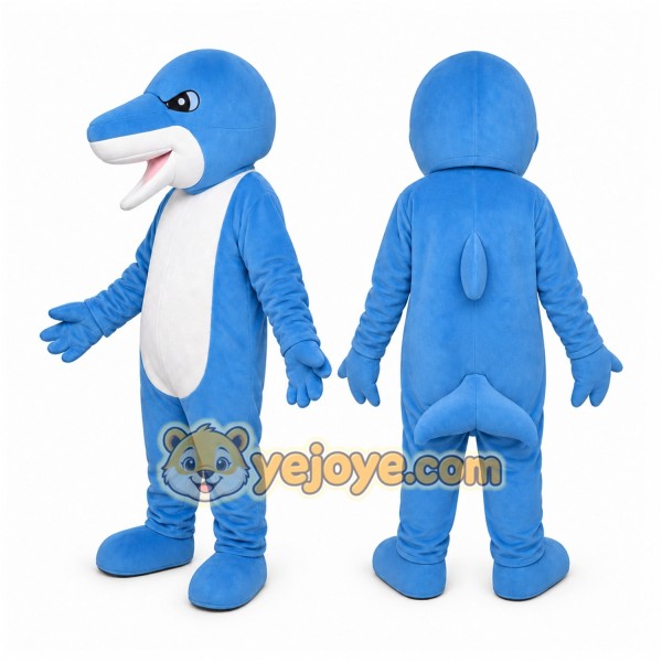 Blue Dolphin Mascot Costume