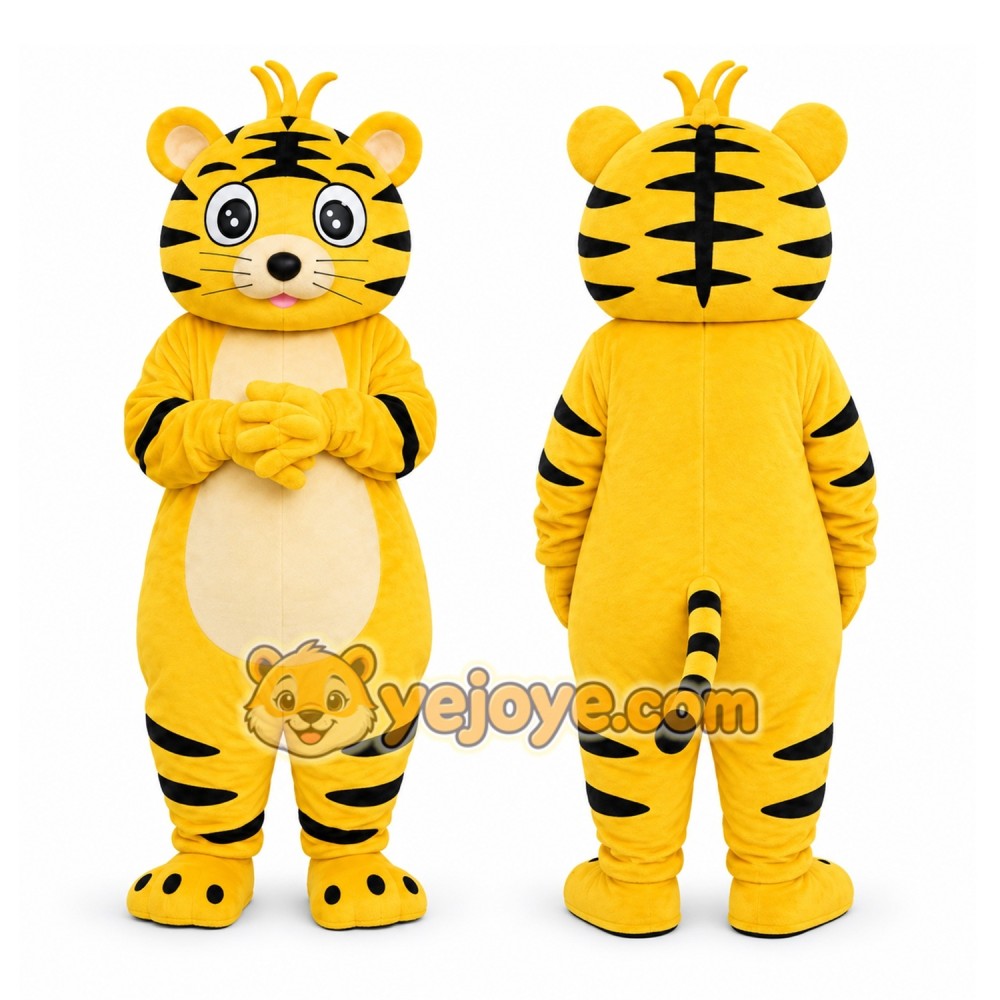 Yellow Tiger Mascot Costume Yellow Tiger Mascot Costume