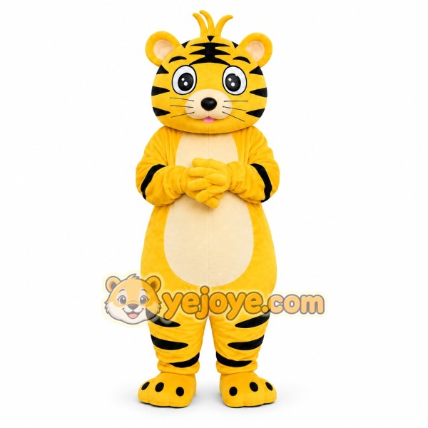 Yellow Tiger Mascot Costume