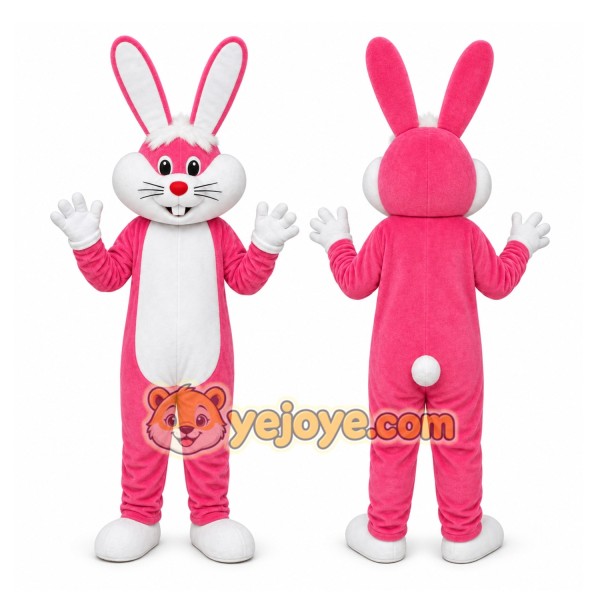 Pink Rabbit Mascot Costume