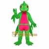 Green Cartoon Dinosaur Mascot Costume with Pink Belly Green Cartoon Dinosaur Mascot Costume with Pink Belly