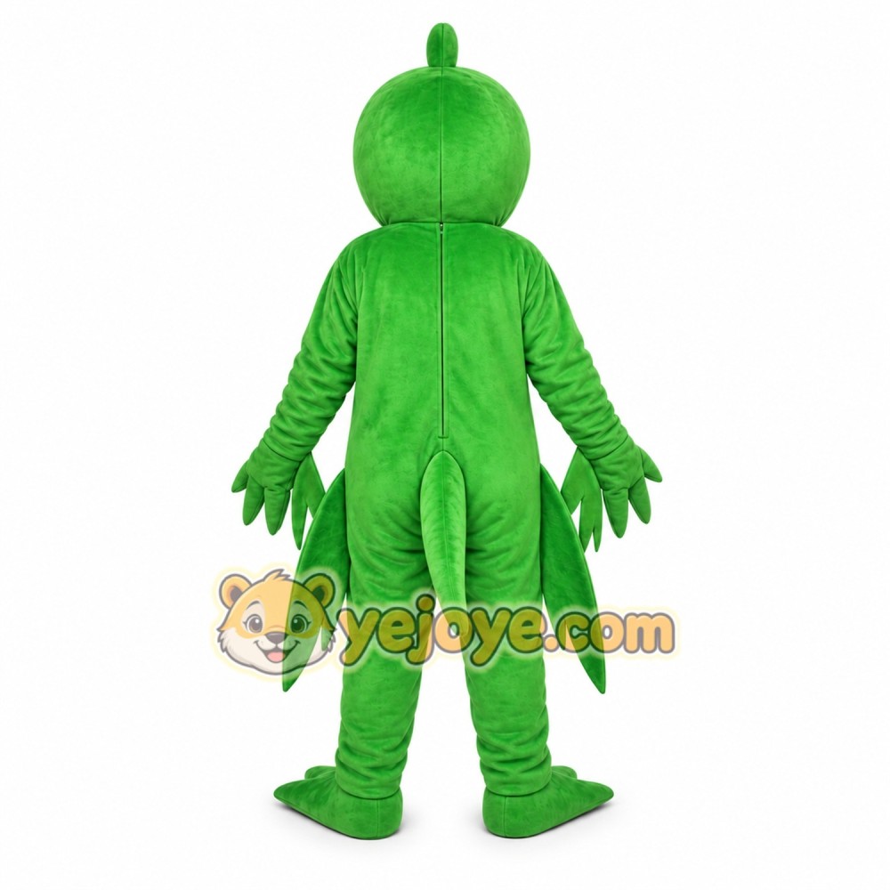 Green Cartoon Dinosaur Mascot Costume with Pink Belly Green Cartoon Dinosaur Mascot Costume with Pink Belly