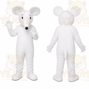 White Mouse Mascot Costume