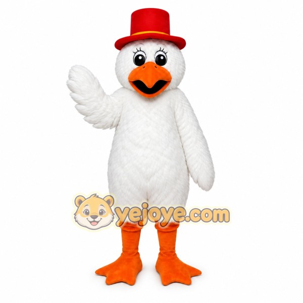 Goose Red Hat Mascot Costume
