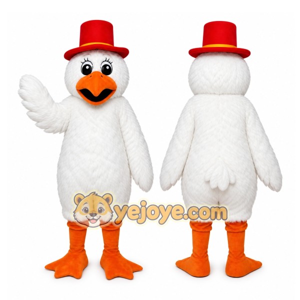 Goose Red Hat Mascot Costume