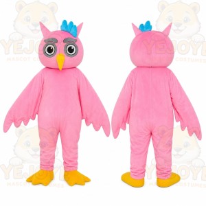 Pink Owl Mascot Costume
