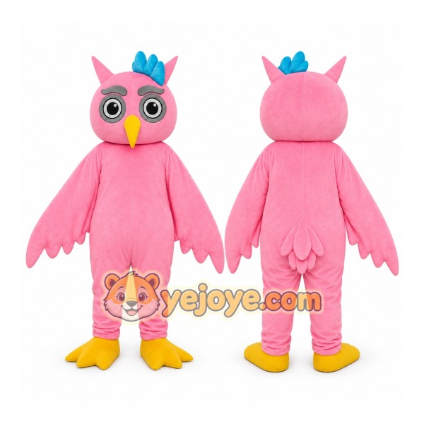Pink Owl Mascot Costume