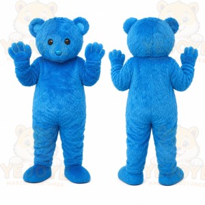 Blue Bear Mascot Costume