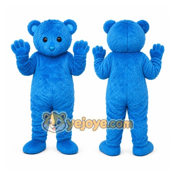 Blue Bear Mascot Costume