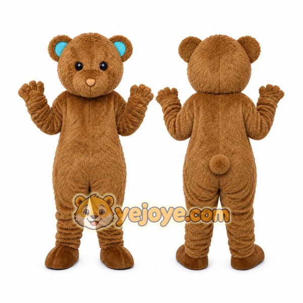 Tan Teddy Bear Mascot Costume