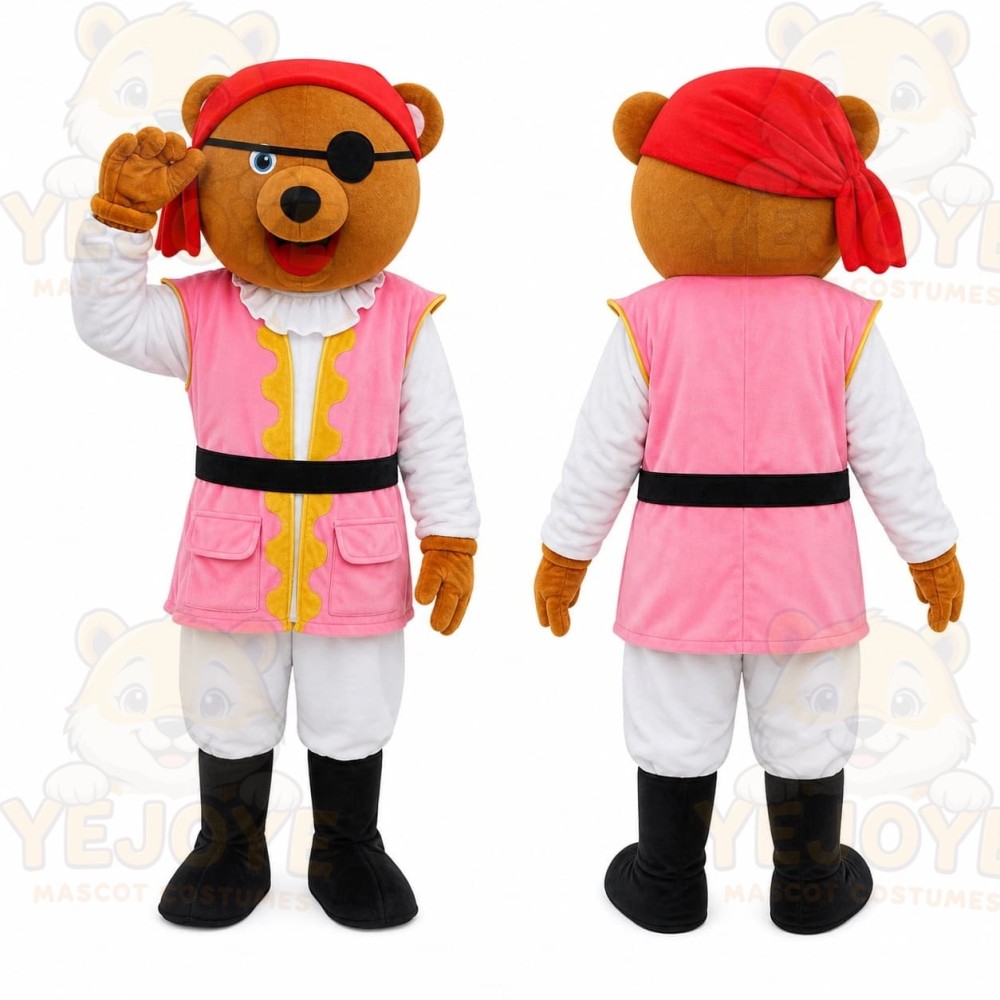 Pirate Bear Mascot Costume