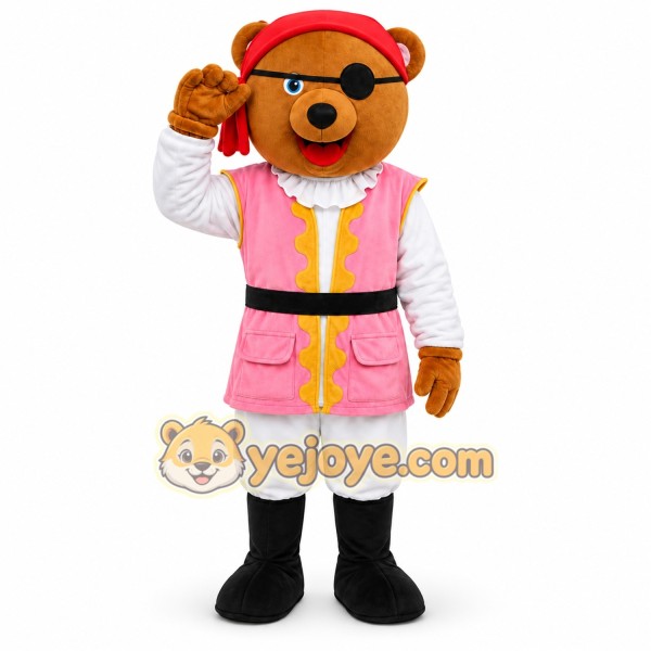 Pirate Bear Mascot Costume