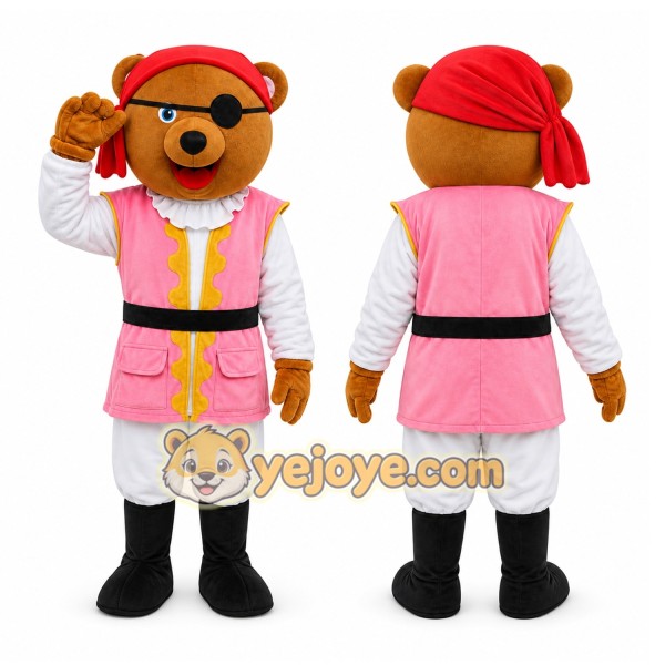 Pirate Bear Mascot Costume