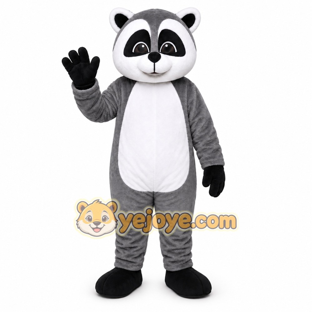 Gray Raccoon Mascot Costume Gray Raccoon Mascot Costume
