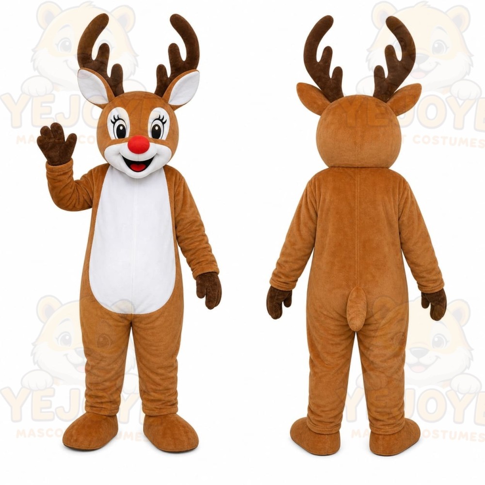 Brown Reindeer Mascot Costume