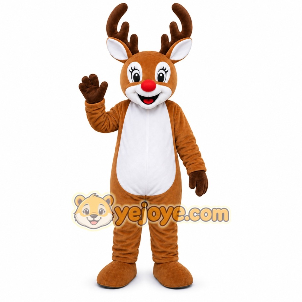 Brown Reindeer Mascot Costume