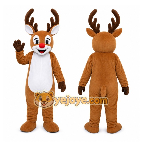 Brown Reindeer Mascot Costume