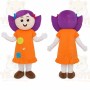 Purple Hair Girl Mascot Costume