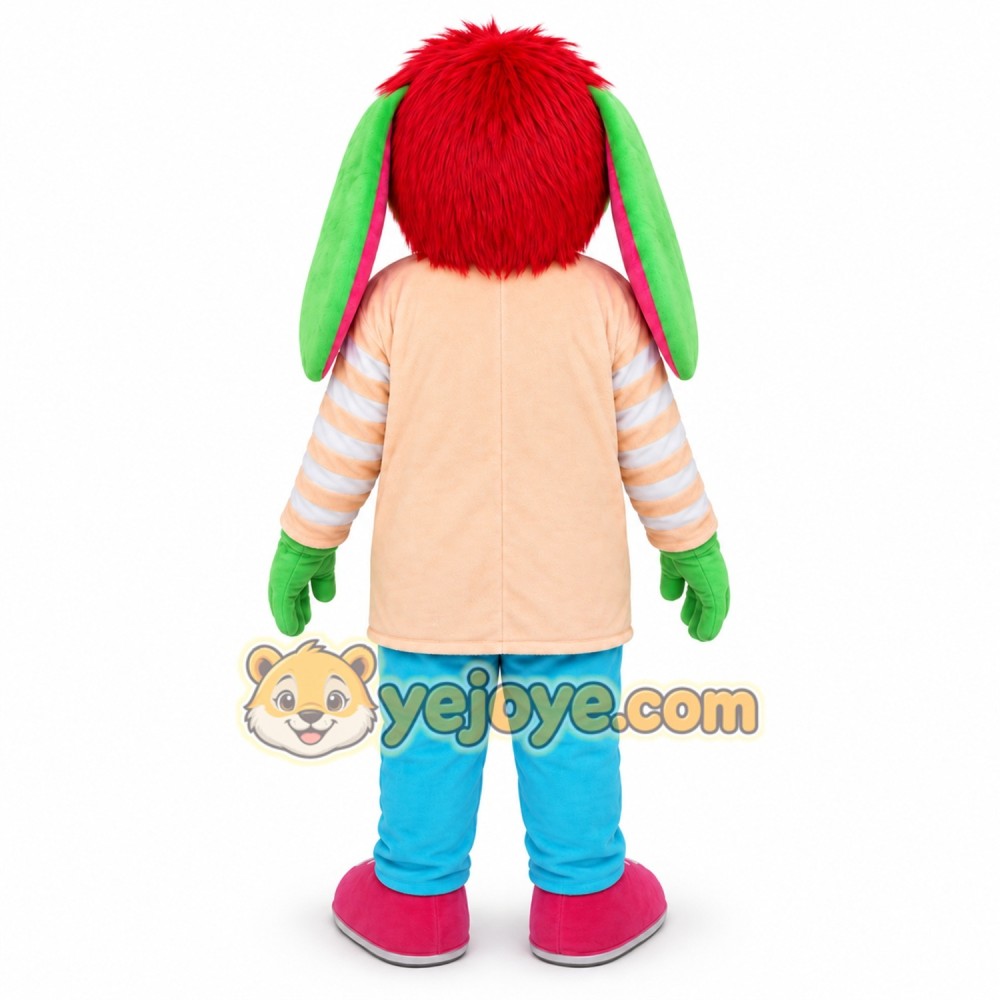 Green Hair Girl Mascot Costume Green Hair Girl Mascot Costume