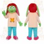 Green Hair Girl Mascot Costume