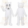 Cute White Wolf Mascot Costume Adult Character Outfit