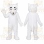 Cute White Wolf Mascot Costume Adult Character Outfit
