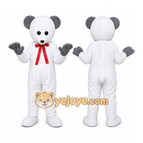 White Panda Mascot Costume
