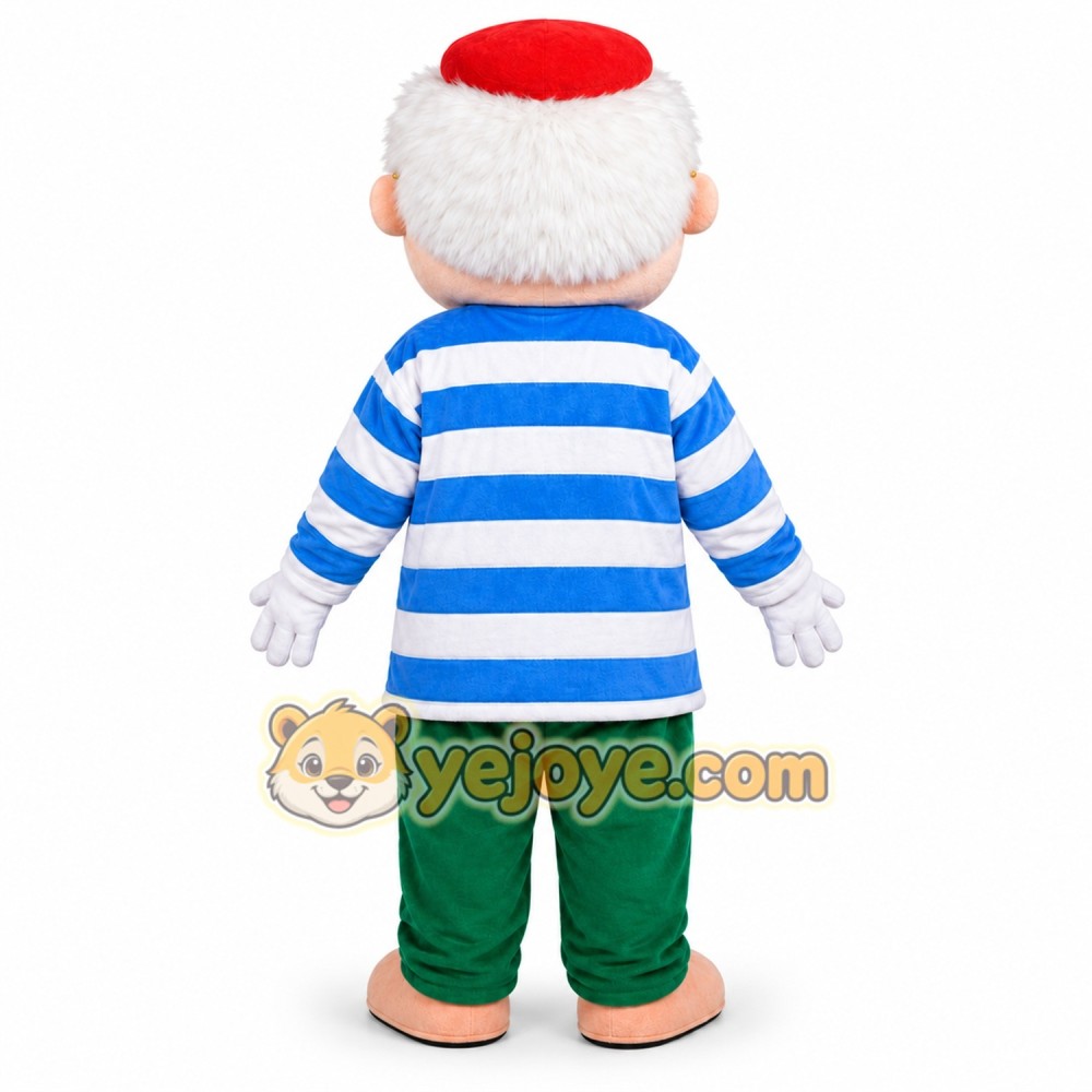Striped Sailor Boy Mascot Costume Striped Sailor Boy Mascot Costume