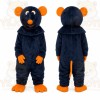 Navy Blue Mouse Mascot Costume with Orange Ears