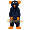 Navy Blue Mouse Mascot Costume with Orange Ears Navy Blue Mouse Mascot Costume with Orange Ears